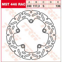 Πίσω δισκόπλακα μοτοσυκλέτας TRW-LUCAS MST446RAC Πίσω δισκόπλακα μοτοσυκλέτας TRW-LUCAS MST446RAC