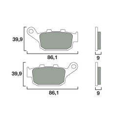 Τακάκια μοτοσυκλέτας BREMBO 07HO53SP Τακάκια μοτοσυκλέτας BREMBO 07HO53SP