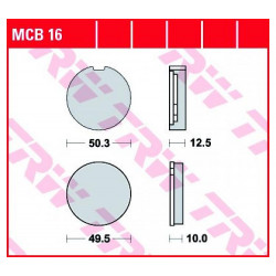 Τακάκια μοτοσυκλέτας TRW MCB16 Τακάκια μοτοσυκλέτας TRW MCB16