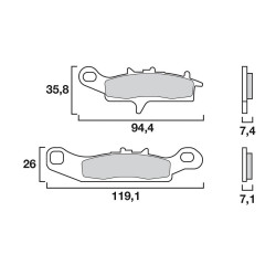 Τακάκια μοτοσυκλέτας BREMBO 07KA24SX