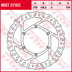 Δισκόπλακα εμπρός TRW-LUCAS MST211EC