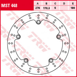 Πίσω δισκόπλακα μοτοσυκλέτας TRW-LUCAS MST448 Πίσω δισκόπλακα μοτοσυκλέτας TRW-LUCAS MST448