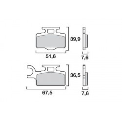 Τακάκια μοτοσυκλέτας BREMBO 07KA27SD
