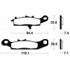 Τακάκια μοτοσυκλέτας BREMBO 07KA25SD