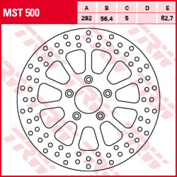Δισκόπλακα εμπρός TRW-LUCAS MST500
