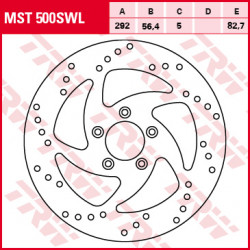 Δισκόπλακα εμπρός TRW-LUCAS MST500SWL