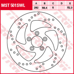 Δισκόπλακα εμπρός TRW-LUCAS MST501SWL Δισκόπλακα εμπρός TRW-LUCAS MST501SWL