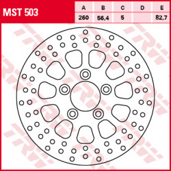 Πίσω δισκόπλακα μοτοσυκλέτας TRW-LUCAS MST503 Πίσω δισκόπλακα μοτοσυκλέτας TRW-LUCAS MST503