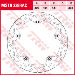 Δισκόπλακα εμπρός TRW-LUCAS MSTR238RAC