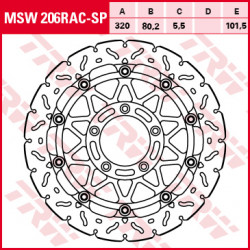 Δισκόπλακα εμπρός TRW-LUCAS MSW206RAC-SP