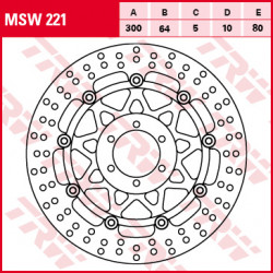 Δισκόπλακα εμπρός TRW-LUCAS MSW221 Δισκόπλακα εμπρός TRW-LUCAS MSW221