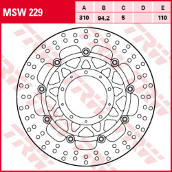 Δισκόπλακα εμπρός TRW-LUCAS MSW229