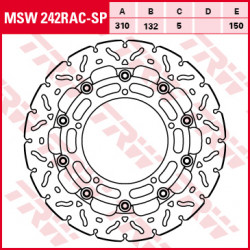 Δισκόπλακα εμπρός TRW-LUCAS MSW242RAC-SP