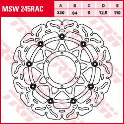 Δισκόπλακα εμπρός TRW-LUCAS MSW245RAC Δισκόπλακα εμπρός TRW-LUCAS MSW245RAC