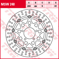 Δισκόπλακα εμπρός TRW-LUCAS MSW248 Δισκόπλακα εμπρός TRW-LUCAS MSW248