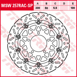 Δισκόπλακα εμπρός TRW-LUCAS MSW257RAC-SP