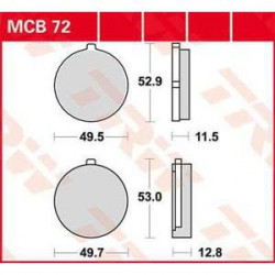 Τακάκια μοτοσυκλέτας TRW MCB72