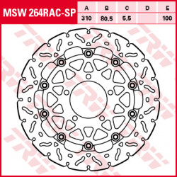 Δισκόπλακα εμπρός TRW-LUCAS MSW264RAC-SP Δισκόπλακα εμπρός TRW-LUCAS MSW264RAC-SP