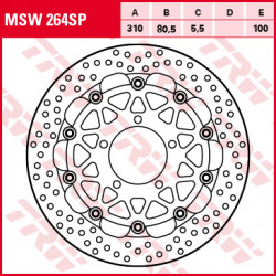 Δισκόπλακα εμπρός TRW-LUCAS MSW264SP Δισκόπλακα εμπρός TRW-LUCAS MSW264SP