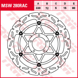 Δισκόπλακα εμπρός TRW-LUCAS MSW280RAC