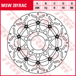Δισκόπλακα εμπρός TRW-LUCAS MSW281RAC Δισκόπλακα εμπρός TRW-LUCAS MSW281RAC