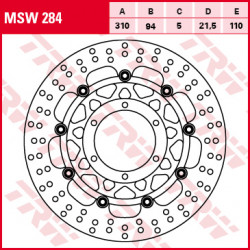 Δισκόπλακα εμπρός TRW-LUCAS MSW284