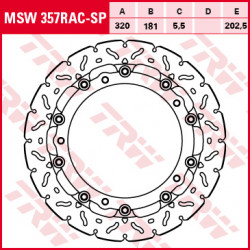 Δισκόπλακα εμπρός TRW-LUCAS MSW357RAC-SP