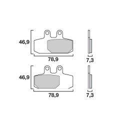 Τακάκια σκούτερ BREMBO 07057XS Τακάκια σκούτερ BREMBO 07057XS