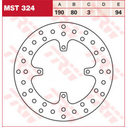Δισκόπλακα εμπρός TRW-LUCAS MST324 Δισκόπλακα εμπρός TRW-LUCAS MST324