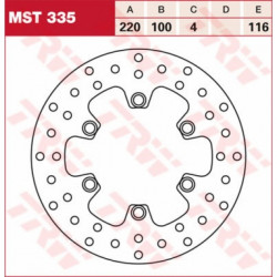 Πίσω δισκόπλακα μοτοσυκλέτας TRW-LUCAS MST335 Πίσω δισκόπλακα μοτοσυκλέτας TRW-LUCAS MST335