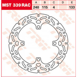 Πίσω δισκόπλακα μοτοσυκλέτας TRW-LUCAS MST339RAC Πίσω δισκόπλακα μοτοσυκλέτας TRW-LUCAS MST339RAC