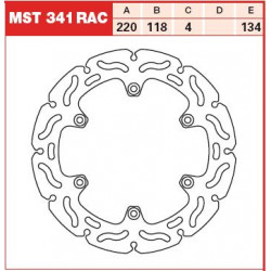 Πίσω δισκόπλακα μοτοσυκλέτας TRW-LUCAS MST341RAC