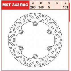 Πίσω δισκόπλακα μοτοσυκλέτας TRW-LUCAS MST343RAC