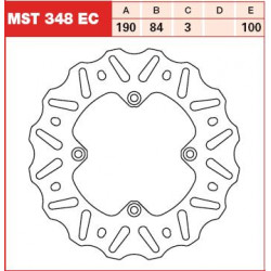 Πίσω δισκόπλακα μοτοσυκλέτας TRW-LUCAS MST348EC
