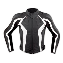Δερμάτινο μπουφάν μοτοσυκλέτας A-PRO FLANGER BLACK/WHITE Δερμάτινο μπουφάν μοτοσυκλέτας A-PRO FLANGER BLACK/WHITE