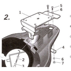Σχάρα για κεντρική βαλίτσα SHAD H0SW17ST