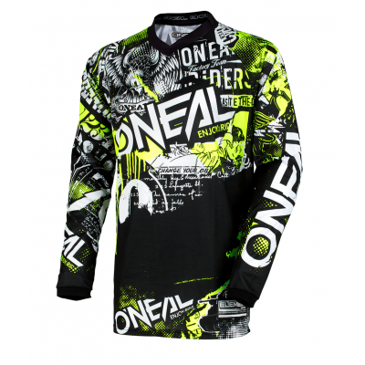 Μπλούζα μηχανής motocross O'NEAL ELEMENT ATTACK BLACK/HI-VIZ 2020