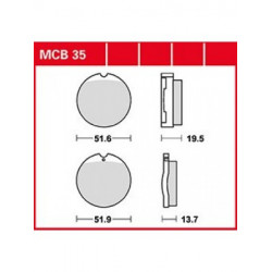 Τακάκια μοτοσυκλέτας TRW MCB35