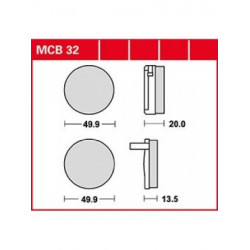 Τακάκια μοτοσυκλέτας TRW MCB32 Τακάκια μοτοσυκλέτας TRW MCB32