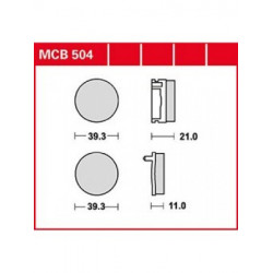 Τακάκια μοτοσυκλέτας TRW MCB504 Τακάκια μοτοσυκλέτας TRW MCB504