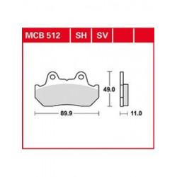Τακάκια μοτοσυκλέτας TRW MCB512SH