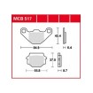Τακάκια μοτοσυκλέτας TRW MCB517 thumb