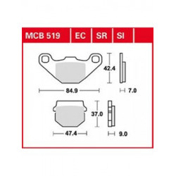 Τακάκια μοτοσυκλέτας TRW MCB519SR