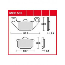 Τακάκια μοτοσυκλέτας TRW MCB532