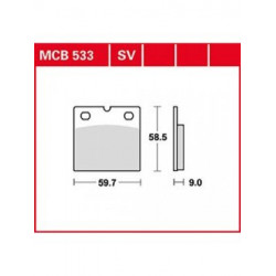 Τακάκια μοτοσυκλέτας TRW MCB533SV