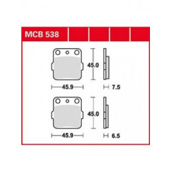 Τακάκια μοτοσυκλέτας TRW MCB538SI