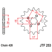 Γρανάζι κίνησης εμπρός JTF253.15 thumb