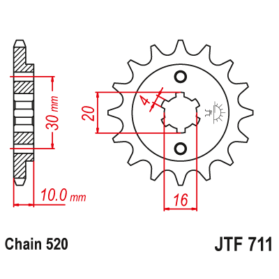Γρανάζι κίνησης εμπρός JTF711.13