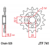 Γρανάζι κίνησης εμπρός JTF741.15RB με αντικραδασμικό λάστιχο
