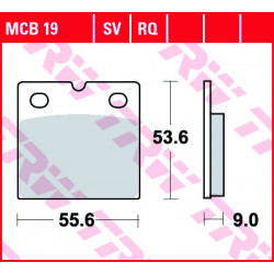 Τακάκια μοτοσυκλέτας TRW MCB19SV